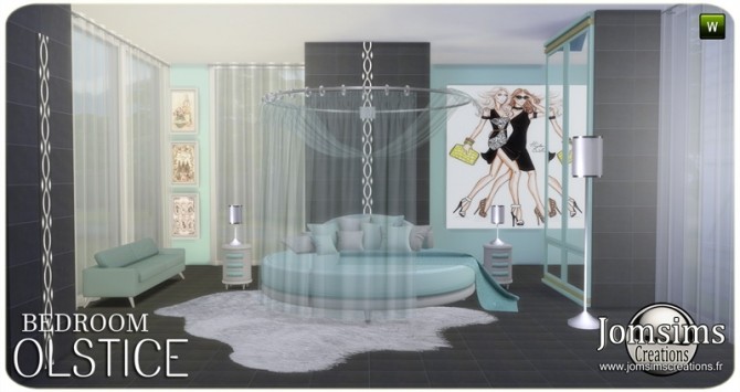 Sims 4 Olstice bedroom at Jomsims Creations