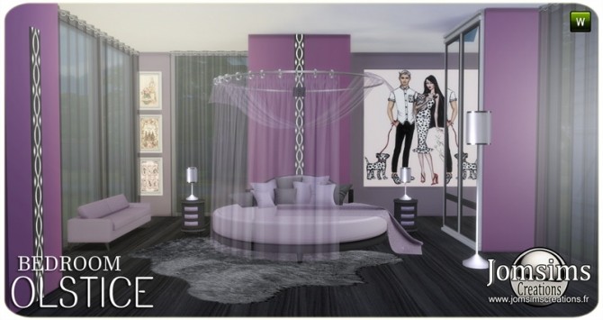 Sims 4 Olstice bedroom at Jomsims Creations