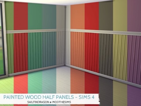 Painted Wood Half Panel Walls by sailfindragon at Mod The Sims