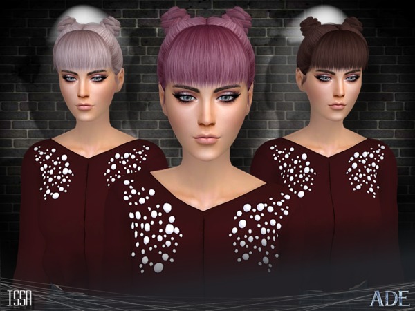 Sims 4 Issa hair by Ade Darma at TSR