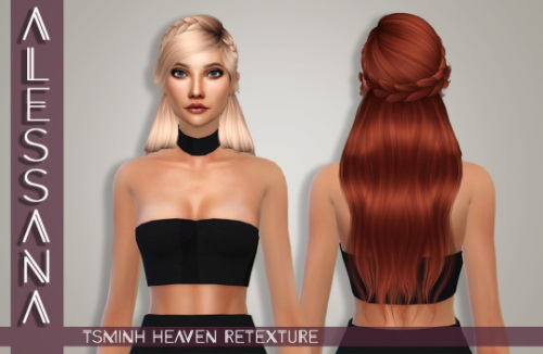 Sims 4 Tsminh Heaven Hair Retexture at Alessana Sims
