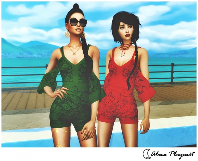 Sims 4 ALEXA PLAYSUIT at Blue8white