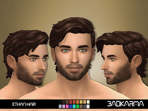 Sims 4 Ethan Hair by Badkarma at TSR