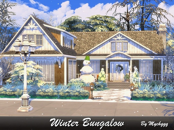 Sims 4 Winter Bungalow by MychQQQ at TSR
