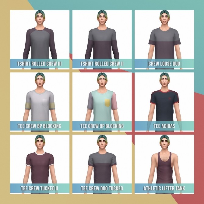 Sims 4 Male Clothing Pack January 2018 27 items at Busted Pixels