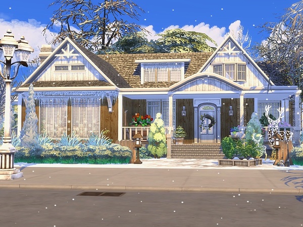 Sims 4 Winter Bungalow by MychQQQ at TSR