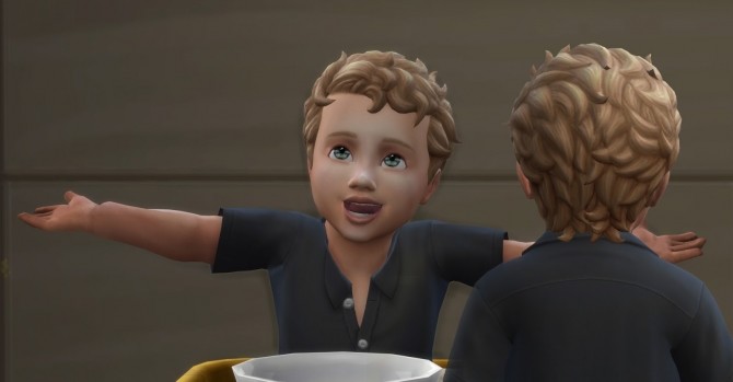 Sims 4 Curly Untamed hair for Toddlers at My Stuff