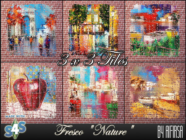 Sims 4 Fresco Nature at Aifirsa