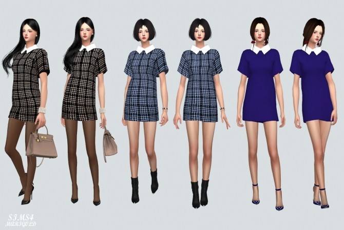Sims 4 H Line Dress at Marigold