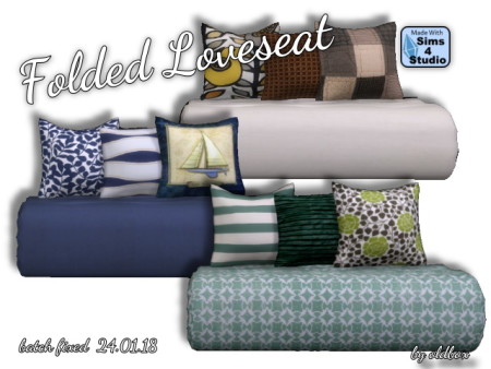 Folded Loveseat by Oldbox at All 4 Sims » Sims 4 Updates