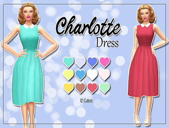 Sims 4 Charlotte dress at Kass