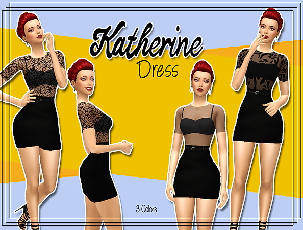Sims 4 Katherine Dress at Kass