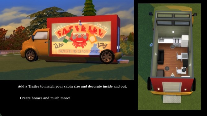 Sims 4 Build Your Own Habitable Truck by Snowhaze at Mod The Sims