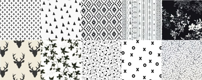 Sims 4 Blanket Collection Black and White at TaTschu`s Sims4 CC