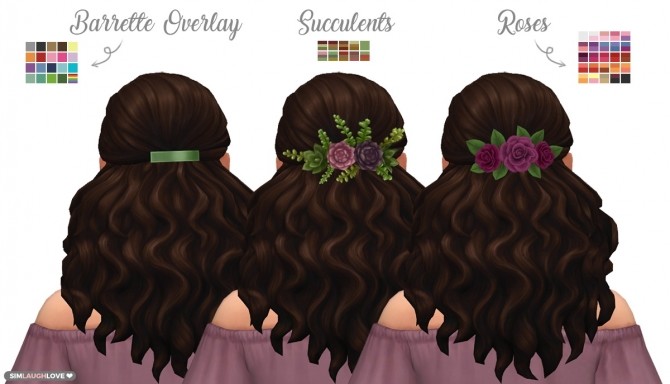Sims 4 Alyssum Hair & Accessories at SimLaughLove