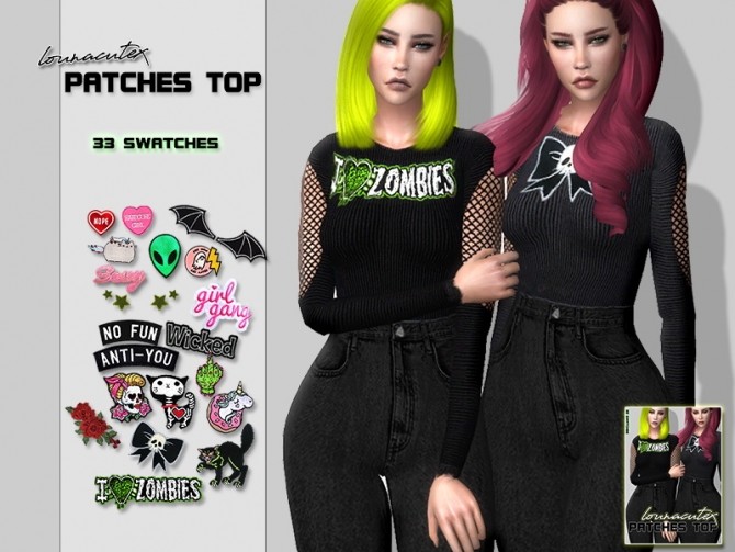 Sims 4 Patches Top at Lounacutex