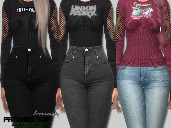 Sims 4 Patches Top at Lounacutex