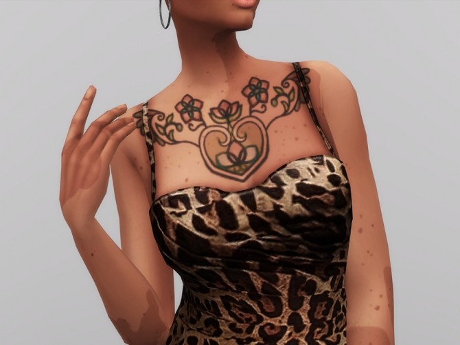 Sims 4 Leopard Print Mid dress at Rusty Nail
