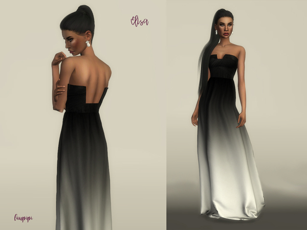 Sims 4 Elisa dress by laupipi at TSR