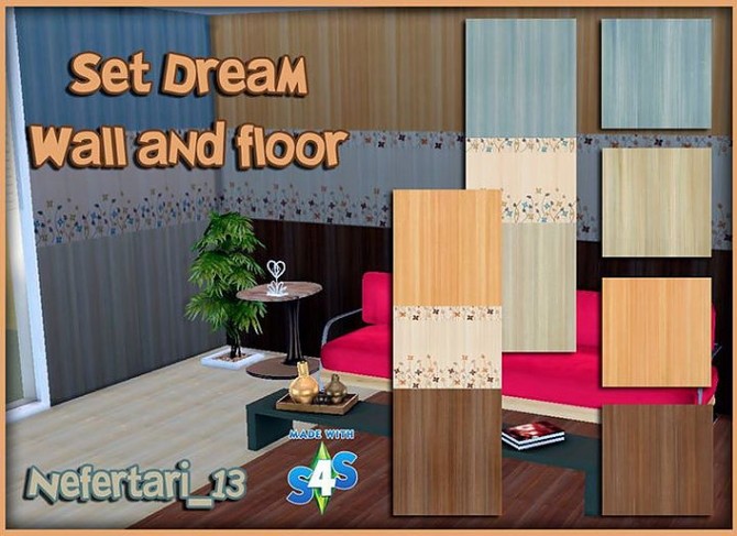 Sims 4 Dream & Relax walls and floors at Nefertari 13
