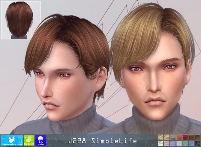Sims 4 J228 SimpleLife hair M (P) at Newsea Sims 4