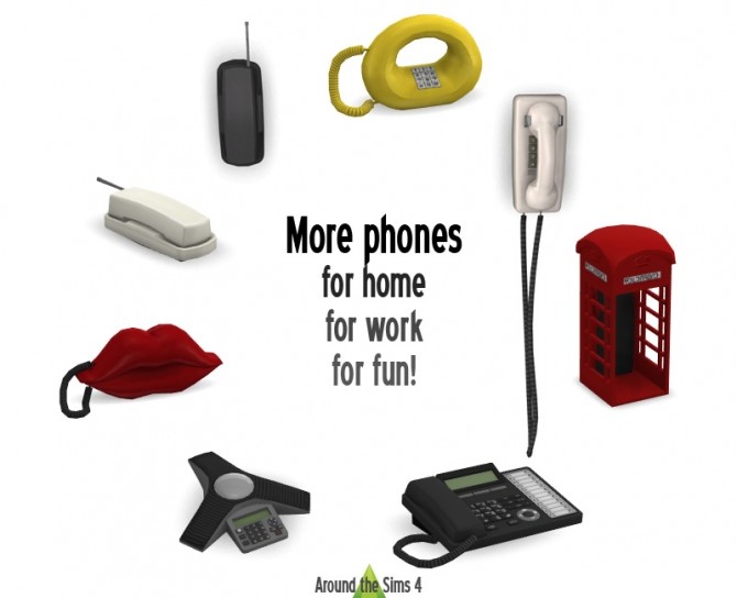 Sims 4 Home Phones #2 by Sandy at Around the Sims 4