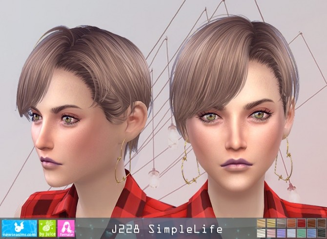 Sims 4 J228 SimpleLife hair F (P) at Newsea Sims 4