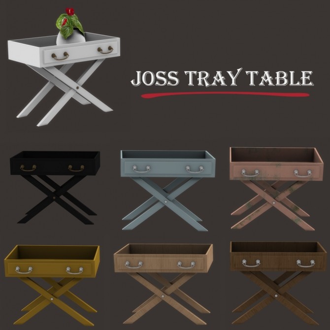 Sims 4 Joss Tray Table at Leo Sims