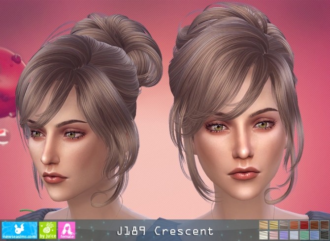 Sims 4 J189 Crescent hair (P) at Newsea Sims 4