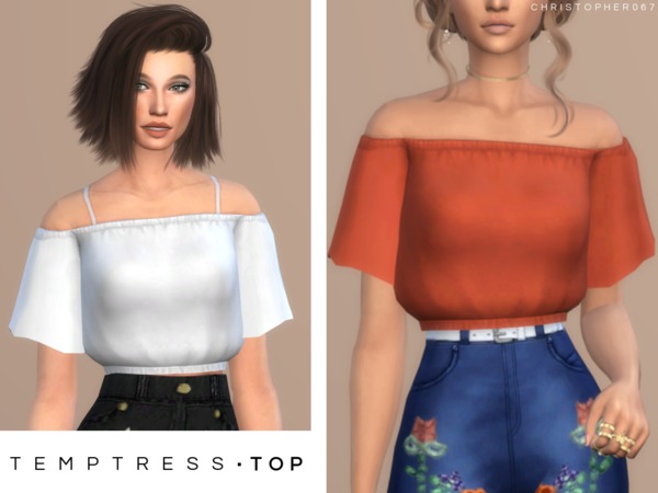 Sims 4 Temptress Top by Christopher067 at TSR