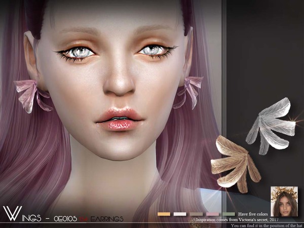 Sims 4 EARRINGS N1 by wingssims at TSR