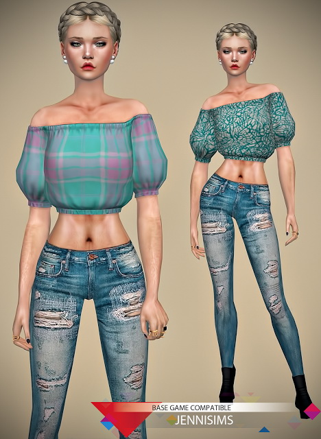 Sims 4 Blouse 30 Swatches at Jenni Sims