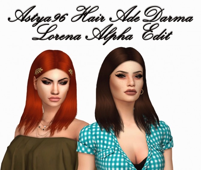 Sims 4 Ade Darma Hair Lorena Alpha Edit at Astya96