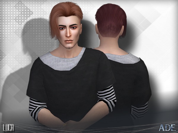 Sims 4 Luca hair by Ade Darma at TSR
