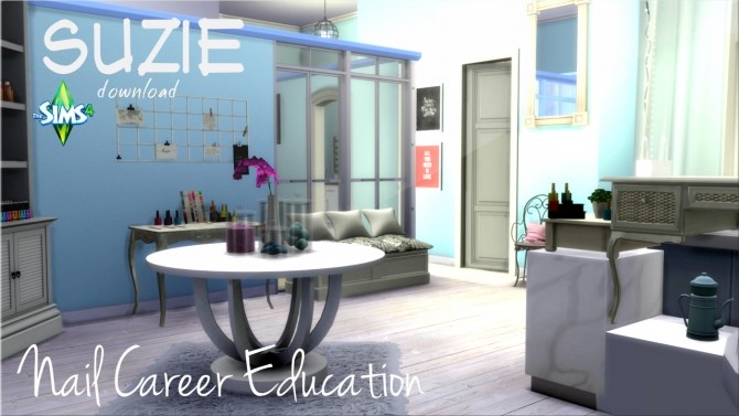 Sims 4 Suzie Nail Salon Lot by Rissy Rawr at Pandasht Productions