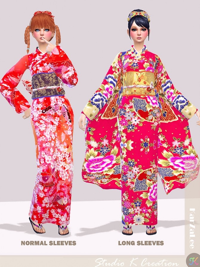 Sims 4 Japanese Kimono at Studio K Creation