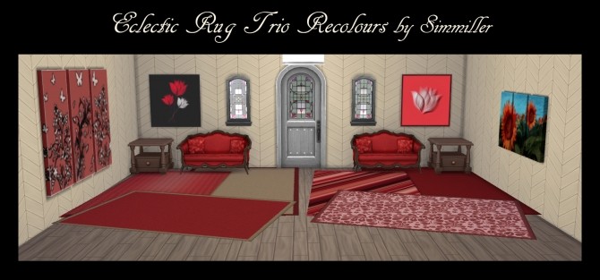 Sims 4 Eclectic Rug Trio 4x6 36 Recolours by Simmiller at Mod The Sims