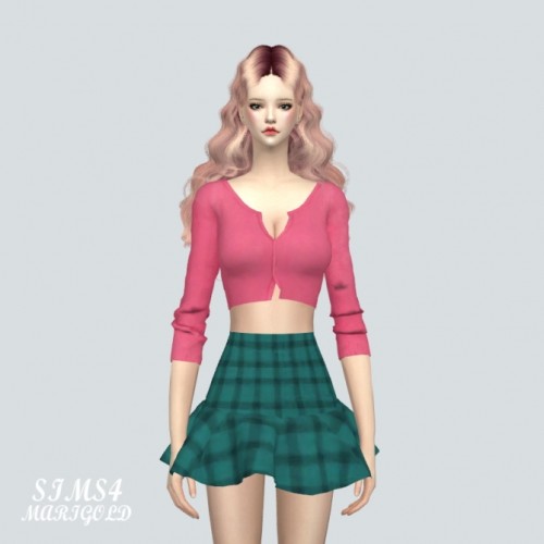 Crop Cardigan at Marigold » Sims 4 Updates