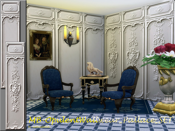 Sims 4 MB Opulent Wallwear Pallace SET by matomibotaki at TSR