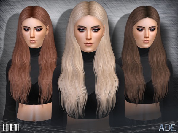 Sims 4 Lorena hair by Ade Darma at TSR