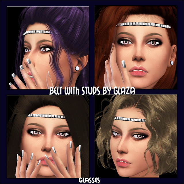 Sims 4 Headband with studs at All by Glaza