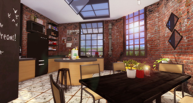 Sims 4 Industrial Kitchen at Lily Sims