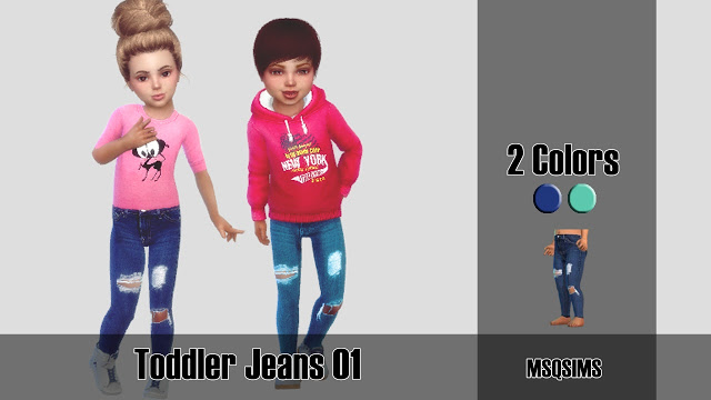 Sims 4 Toddler jeans 01 at MSQ Sims