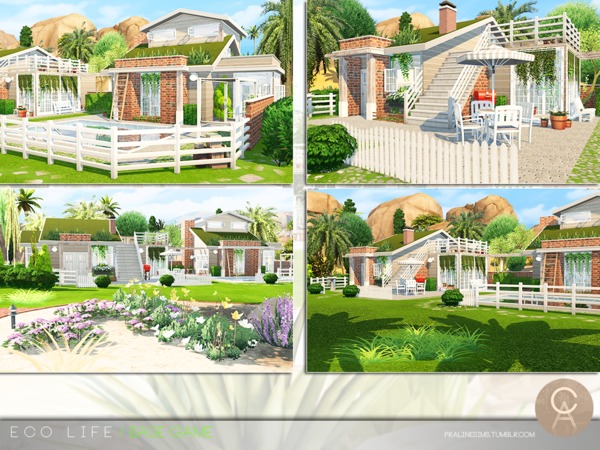 Sims 4 Eco Life house by Pralinesims at TSR