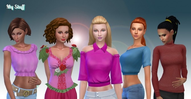 Sims 4 Female Top Clothes Pack at My Stuff