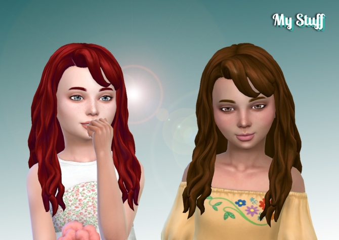 Daisy Hairstyle V2 for Girls at My Stuff » Sims 4 Updates