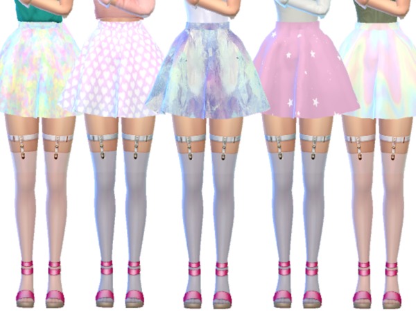 Sims 4 Pastel Gothic Skirts Pack Seven by Wicked Kittie at TSR