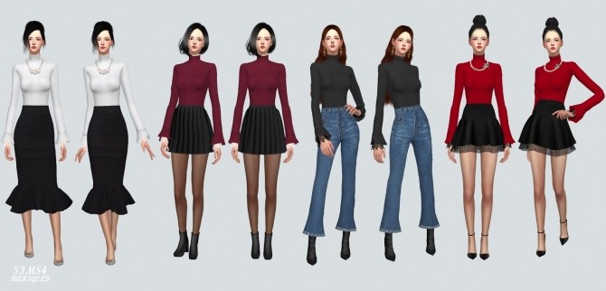Sims 4 Lace Turtleneck at Marigold