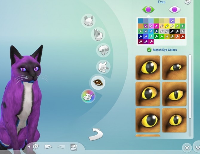 Sims 4 30 non default colors for cats eyes by Valentina Karlova at Mod The Sims
