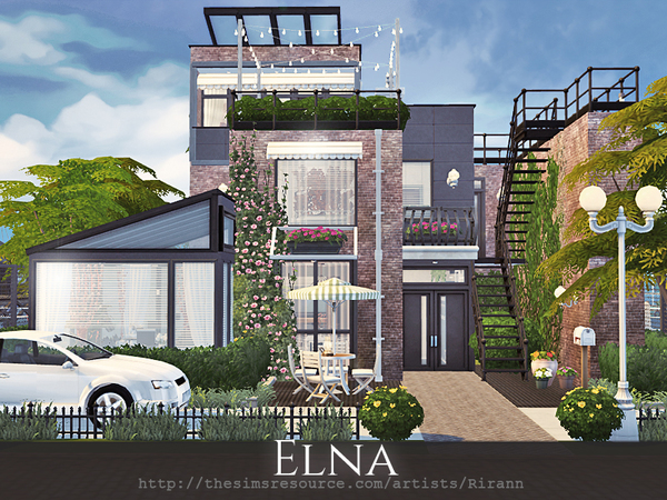 Sims 4 Elna house by Rirann at TSR